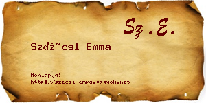 Szécsi Emma névjegykártya